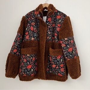 $565 Rhode Liv Jacket in Brown Blossoming Canopy Sz Small S